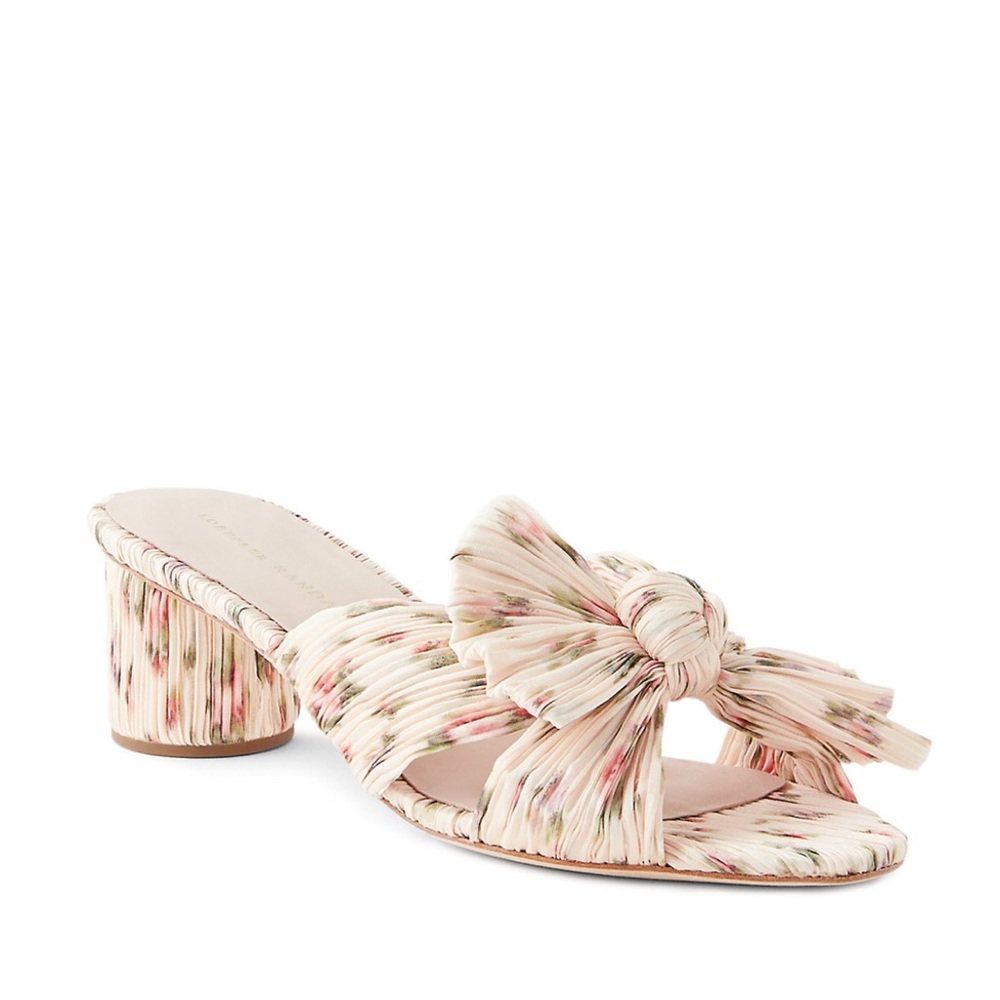 LOEFFLER RANDALL Pink Floral Rosebud High Heeled Sandal Never Worn New in Box